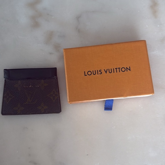 Louis Vuitton Black and Brown Monogram Coin Purse or Card Holder Vintage - Picture 3 of 14